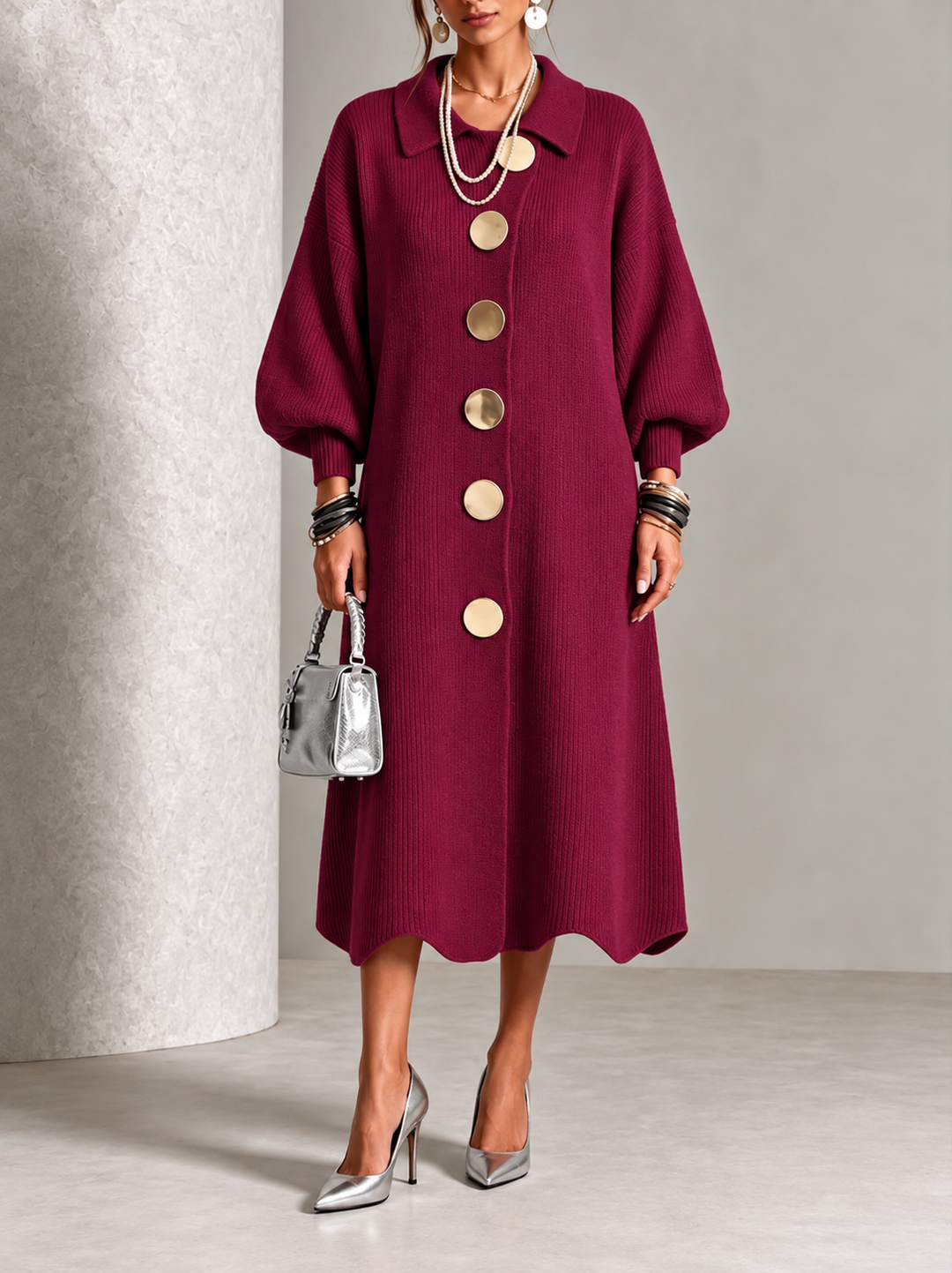 Sienna - Long Sleeve Button-Down Dress