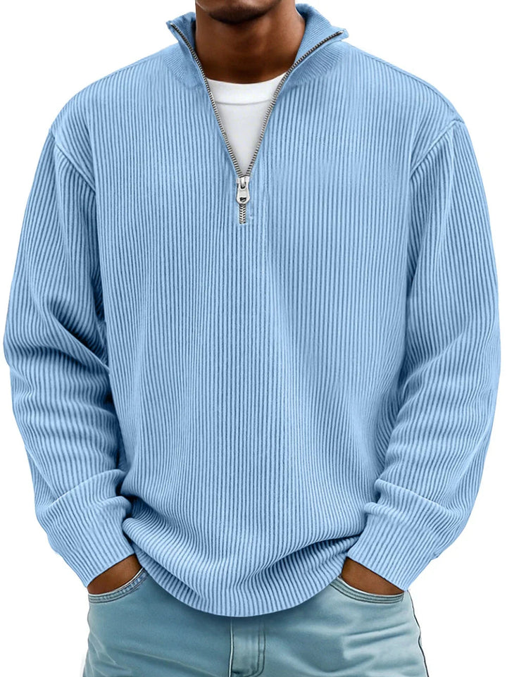 Dennis™ Ribbed Zip Sweater