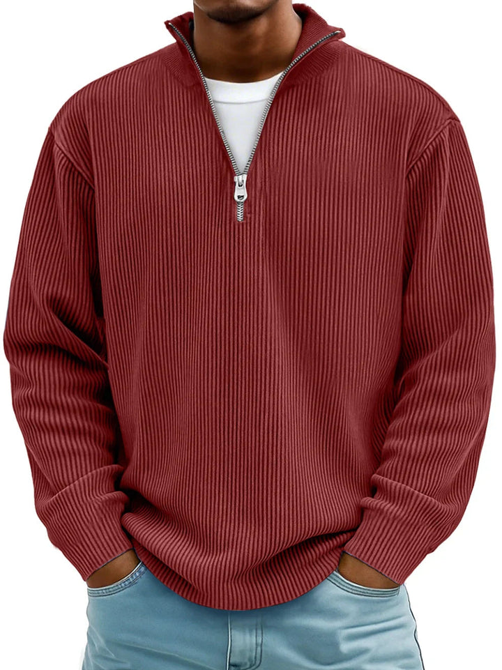 Dennis™ Ribbed Zip Sweater