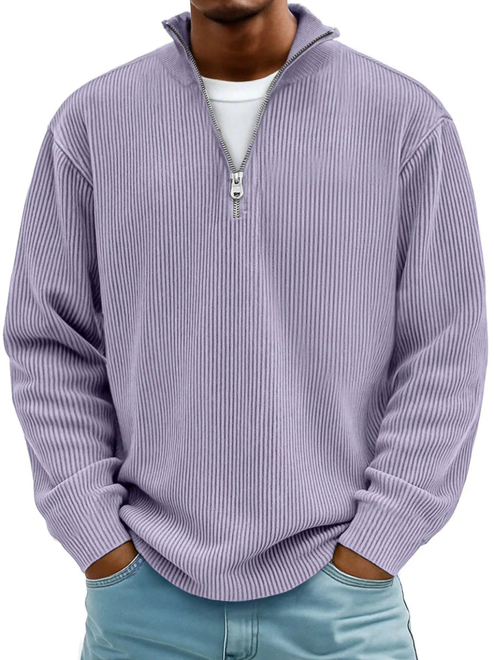Dennis™ Ribbed Zip Sweater