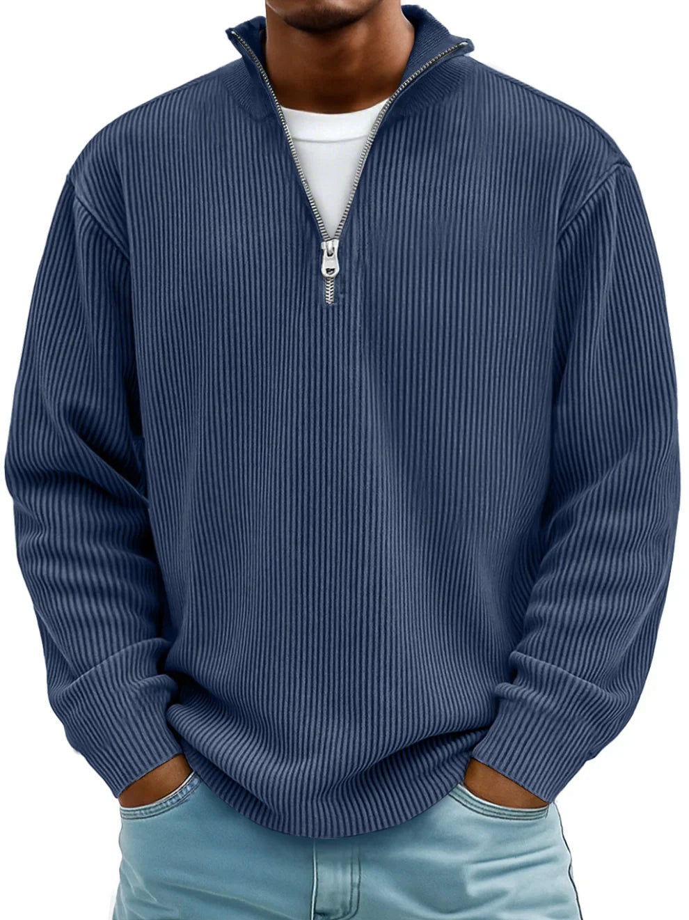 Dennis™ Ribbed Zip Sweater