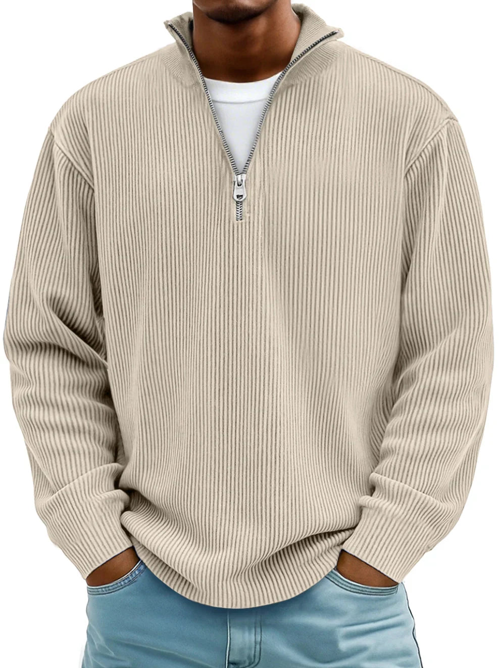 Dennis™ Ribbed Zip Sweater