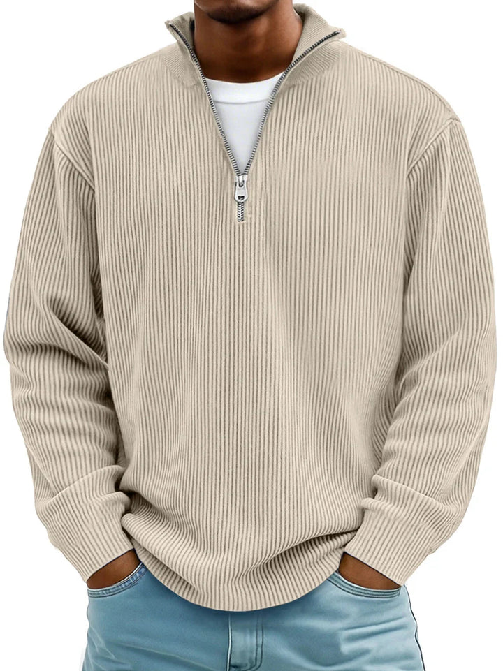Dennis™ Ribbed Zip Sweater