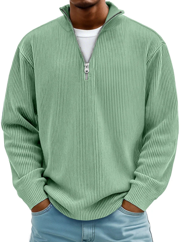 Delacroix™ Ribbed Zip Sweater
