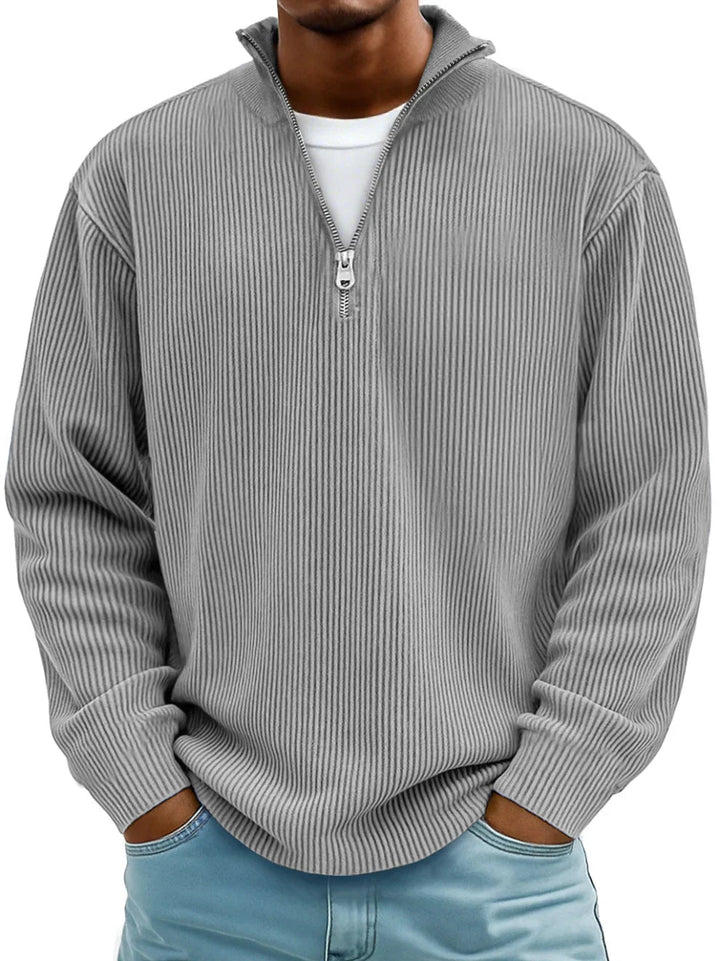 Dennis™ Ribbed Zip Sweater