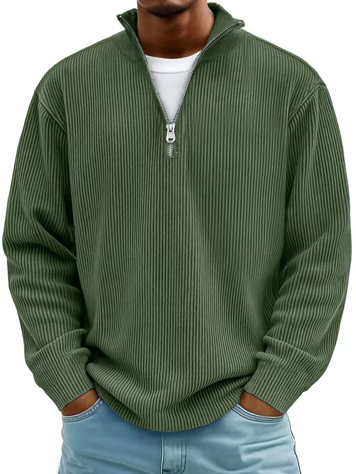 Dennis™ Ribbed Zip Sweater