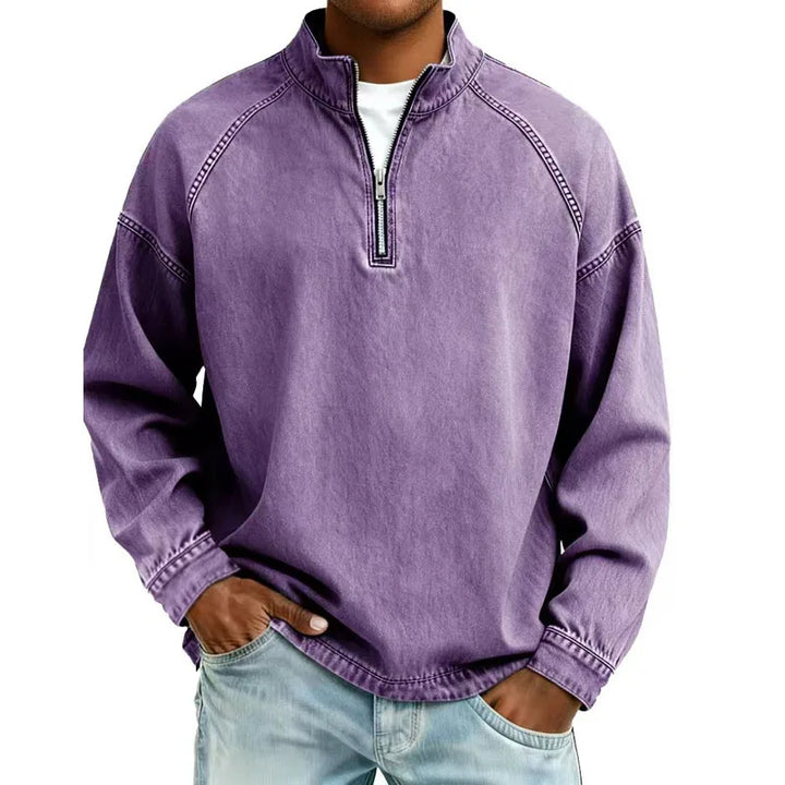 Dalton™ Washed Denim Quarter-Zip Pullover