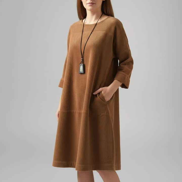 Angie™ Relaxed Corduroy Midi Dress