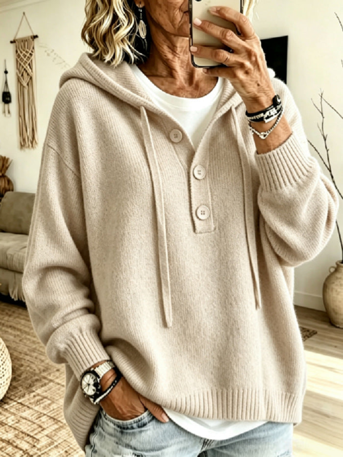 Marlowe™ Hooded Button-Up Sweater