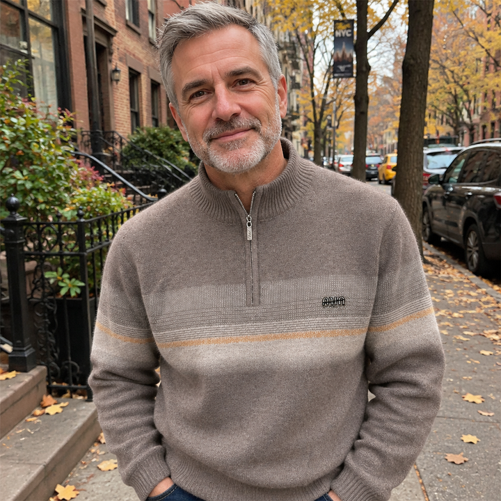 Warren™ Premium Wool Half-Zip Sweater