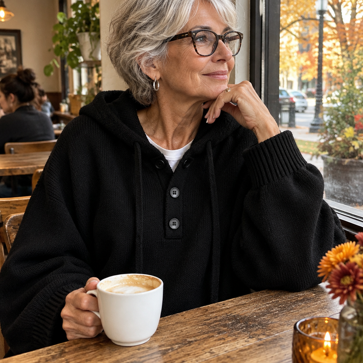 Marlowe™ Hooded Button-Up Sweater