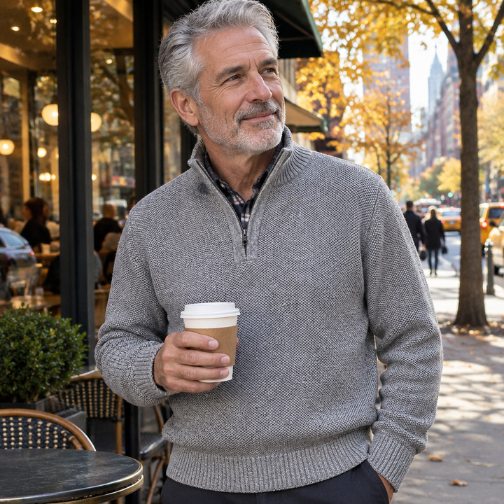 Dominic™ Fleece-Lined Half-Zip Sweater