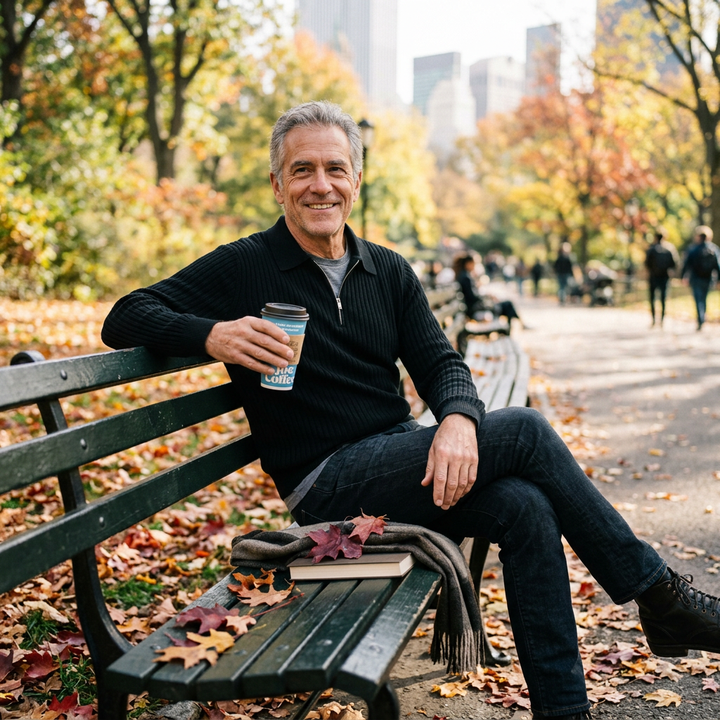 Dennis™ Ribbed Quarter-Zip Polo Sweater