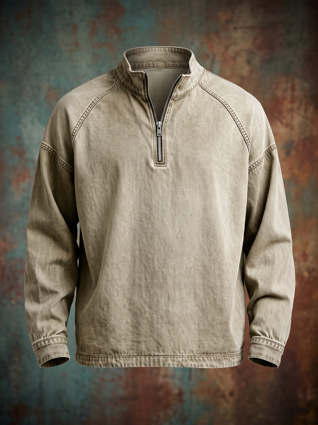 Dalton™ Washed Denim Quarter-Zip Pullover