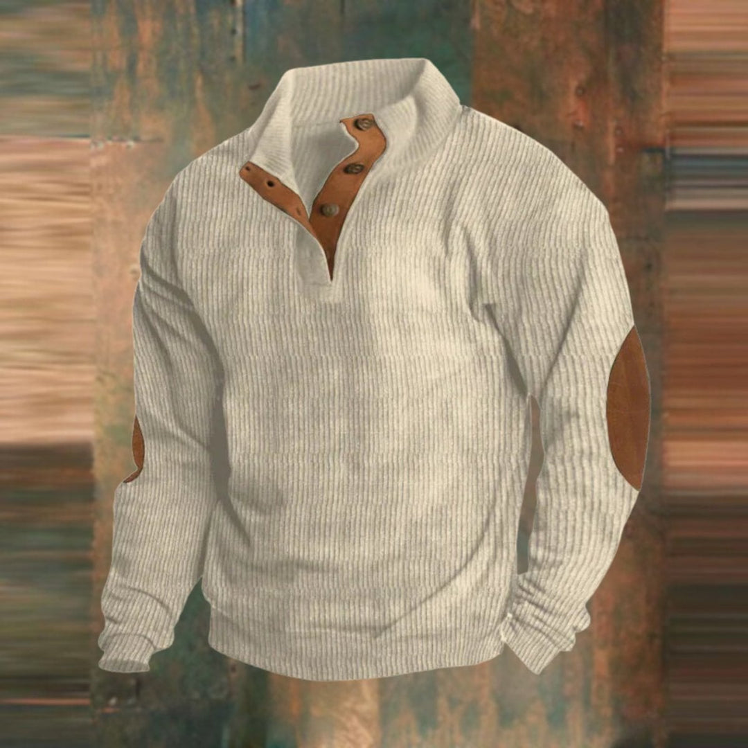 Graham™ Henley Elbow Patch Sweater