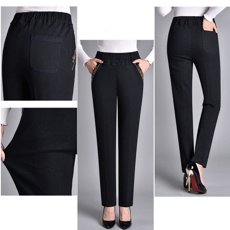 Jenny | Women's Jeans with Side Pockets & Elastic Waist